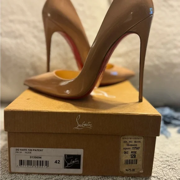Nude Patent Leather Christian Louboutin So Kate Heels - Picture 4 of 10